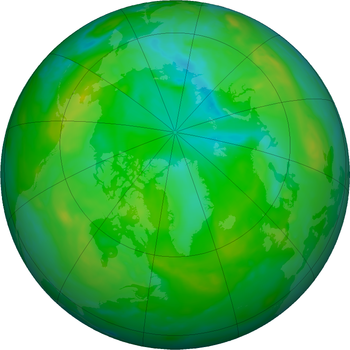 Arctic ozone map for 22 July 2022